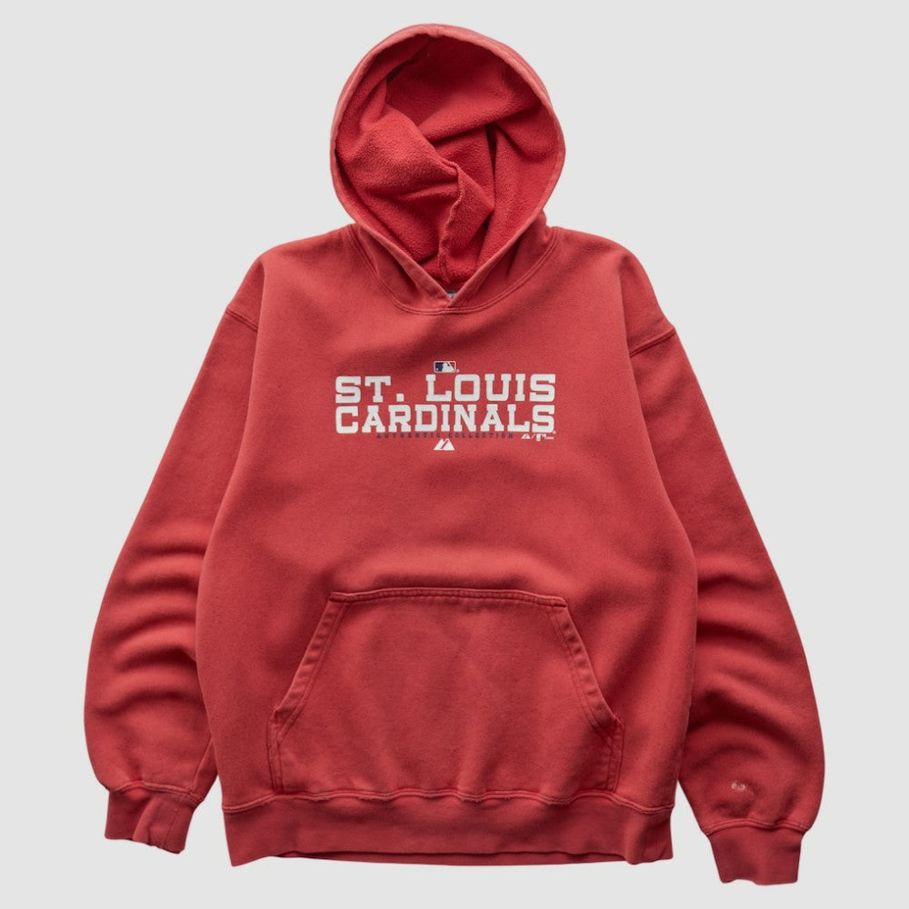 St. Louis Cardinals Majestic 2000s Hooded Pullover Sweatshirt | MLB Discount