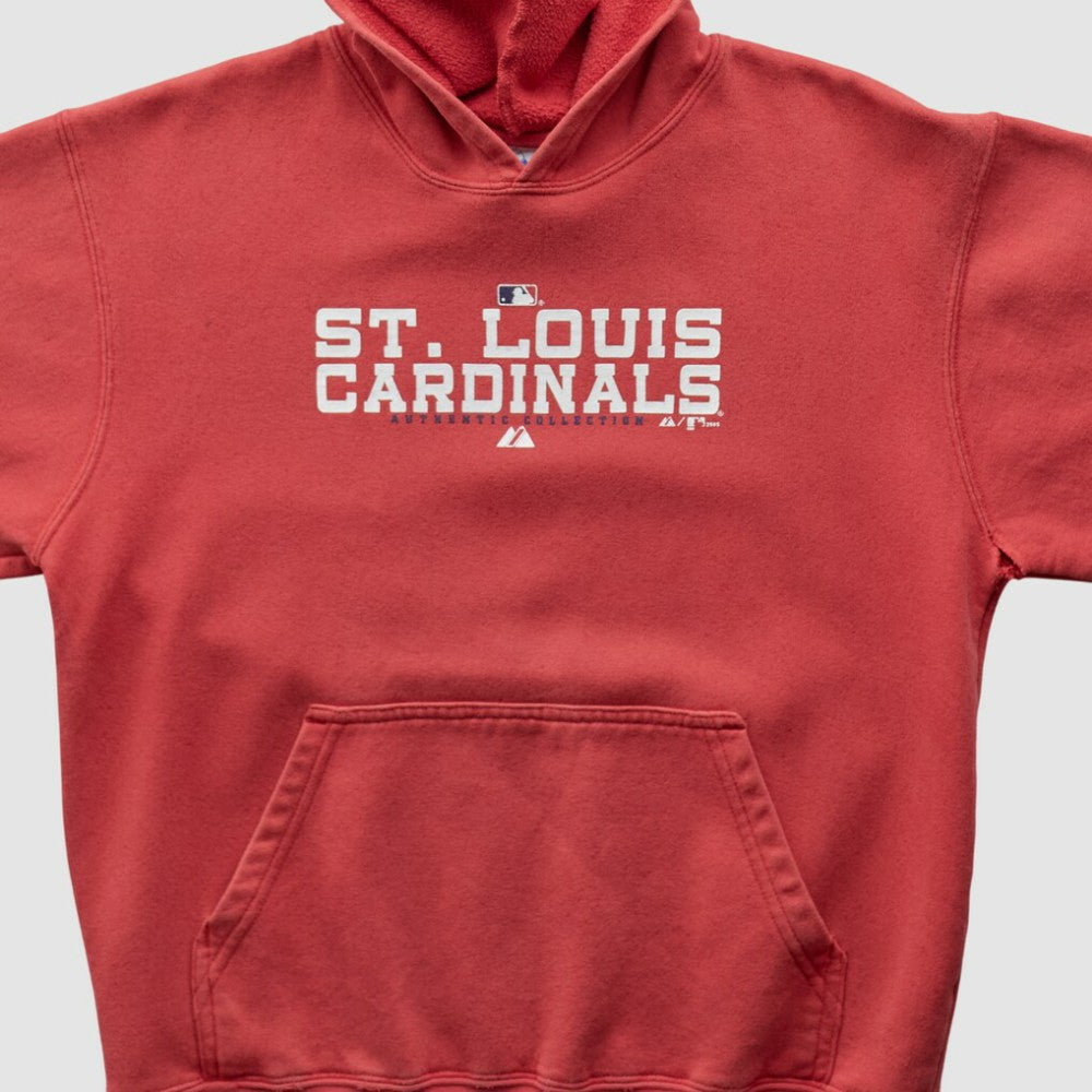 St. Louis Cardinals Majestic 2000s Hooded Pullover Sweatshirt | MLB Discount