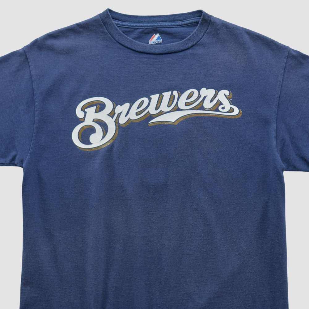 Milwaukee Brewers Majestic 2000s T-shirt | MLB For sale