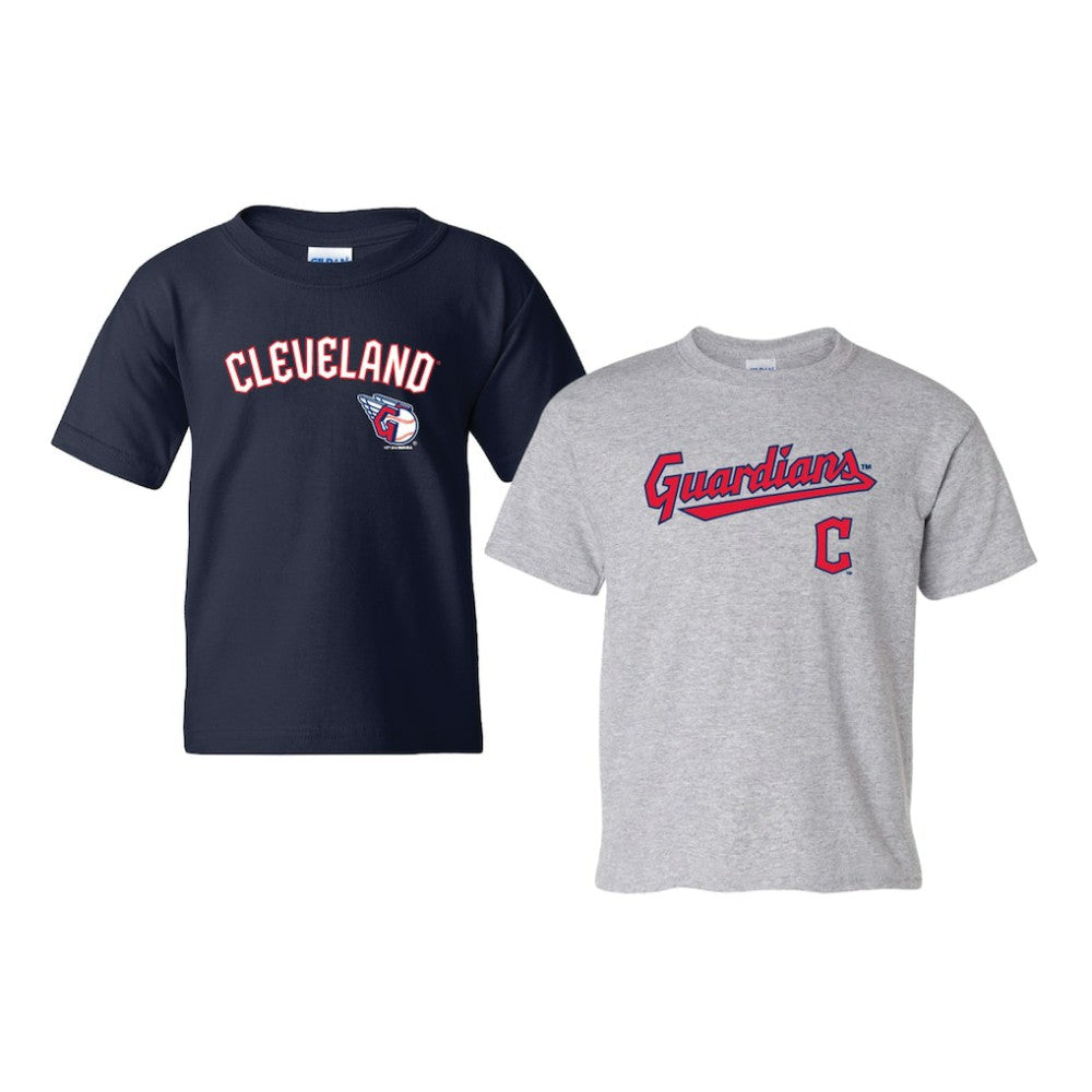 Cleveland Guardians Soft as a Grape Youth 2-Pack Logo T-Shirt Set | MLB For sale