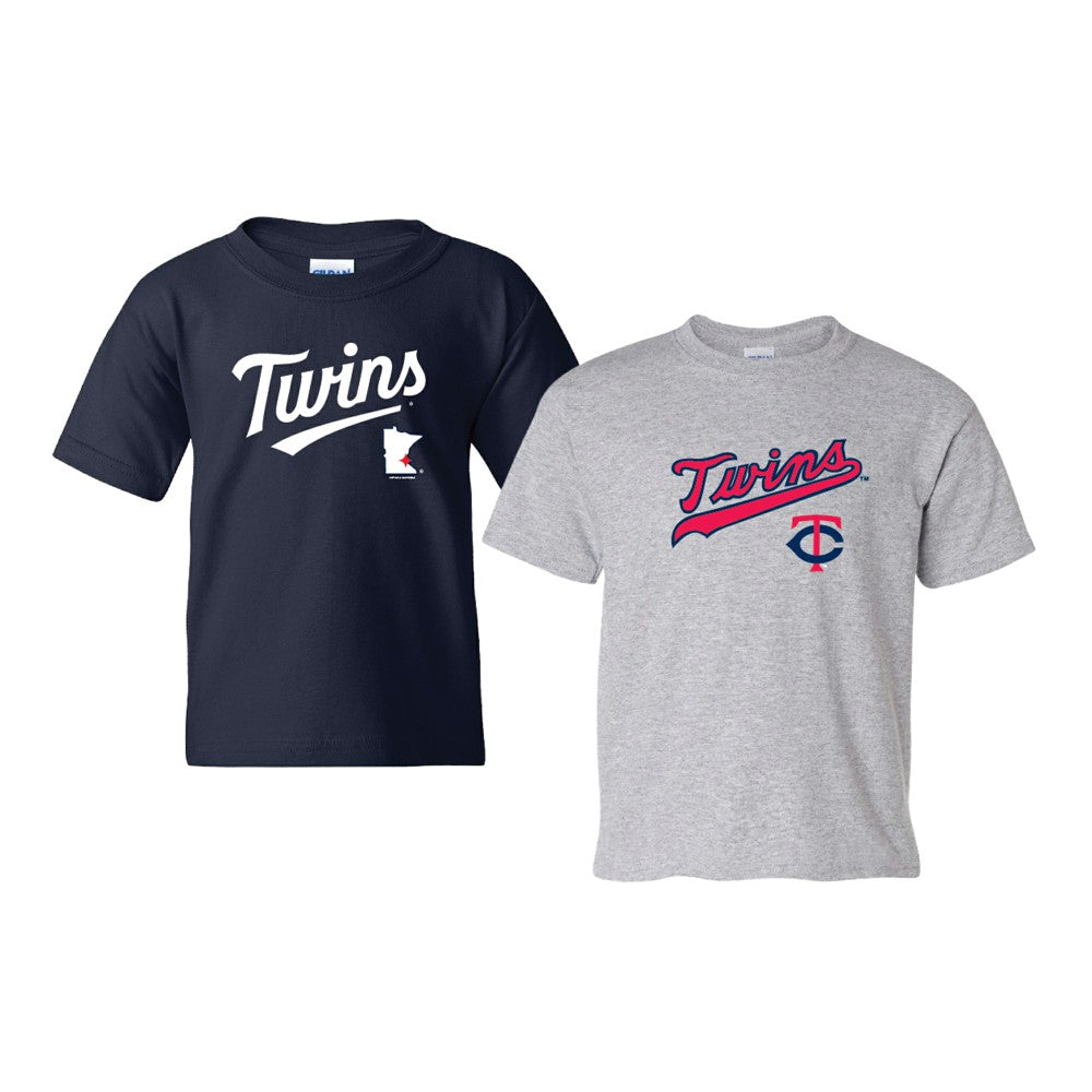 Minnesota Twins Soft as a Grape Youth 2-Pack Logo T-Shirt Set | MLB Discount