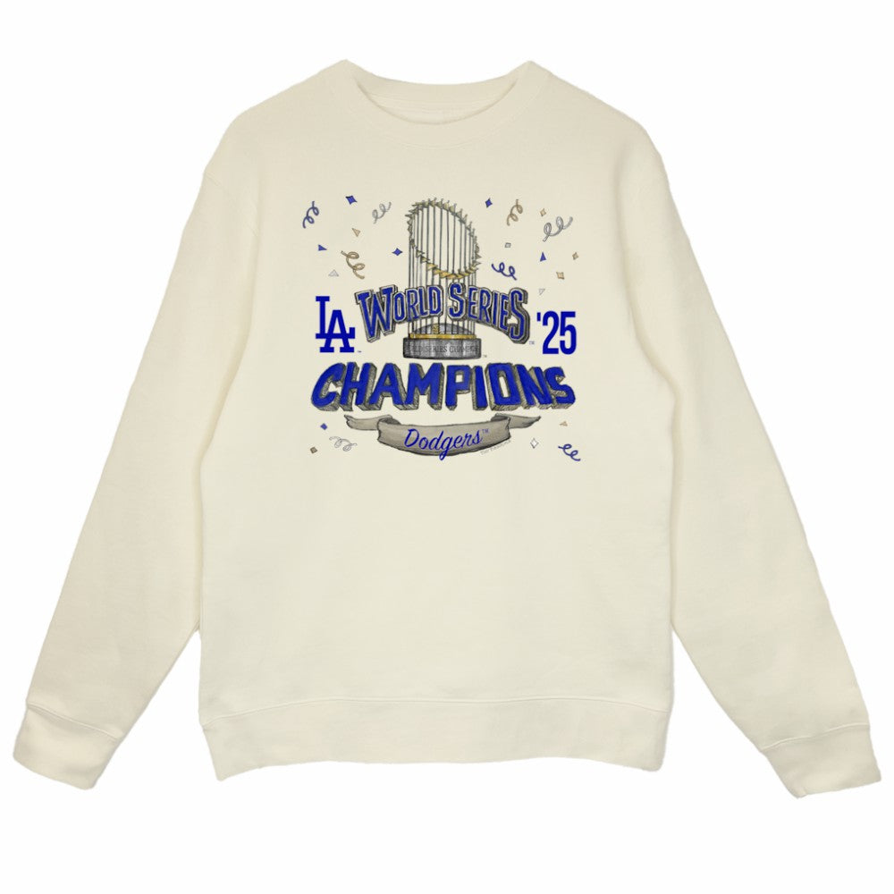 Los Angeles Dodgers Tiny Turnip Women's 2025 World Series Champions Parade Sweatshirt | MLB Outlet