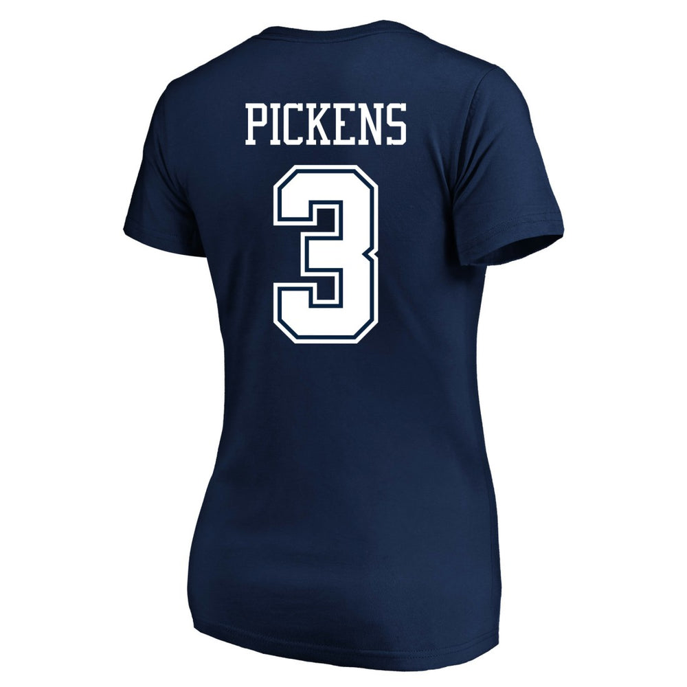 Dallas Cowboys Fanatics George Pickens  Women's Plus Size Name & Number V-Neck T-Shirt