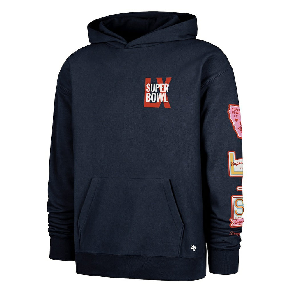 New England Patriots 47 brand Stoney Clover Lane x '47 Women's Super Bowl LX Patches Foundation Hoodie