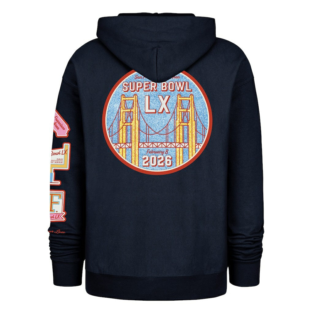 New England Patriots 47 brand Stoney Clover Lane x '47 Women's Super Bowl LX Patches Foundation Hoodie