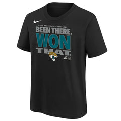 Jacksonville Jaguars Nike Youth 2025 AFC South Division Champions Locker Room Trophy Collection T-Shirt