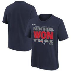 New England Patriots Nike Youth 2025 AFC East Division Champions Locker Room Trophy Collection T-Shirt
