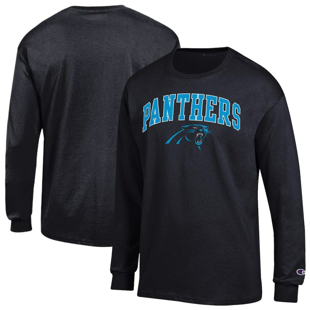 Carolina Panthers Champion Arch Over Logo Long Sleeve T-Shirt
