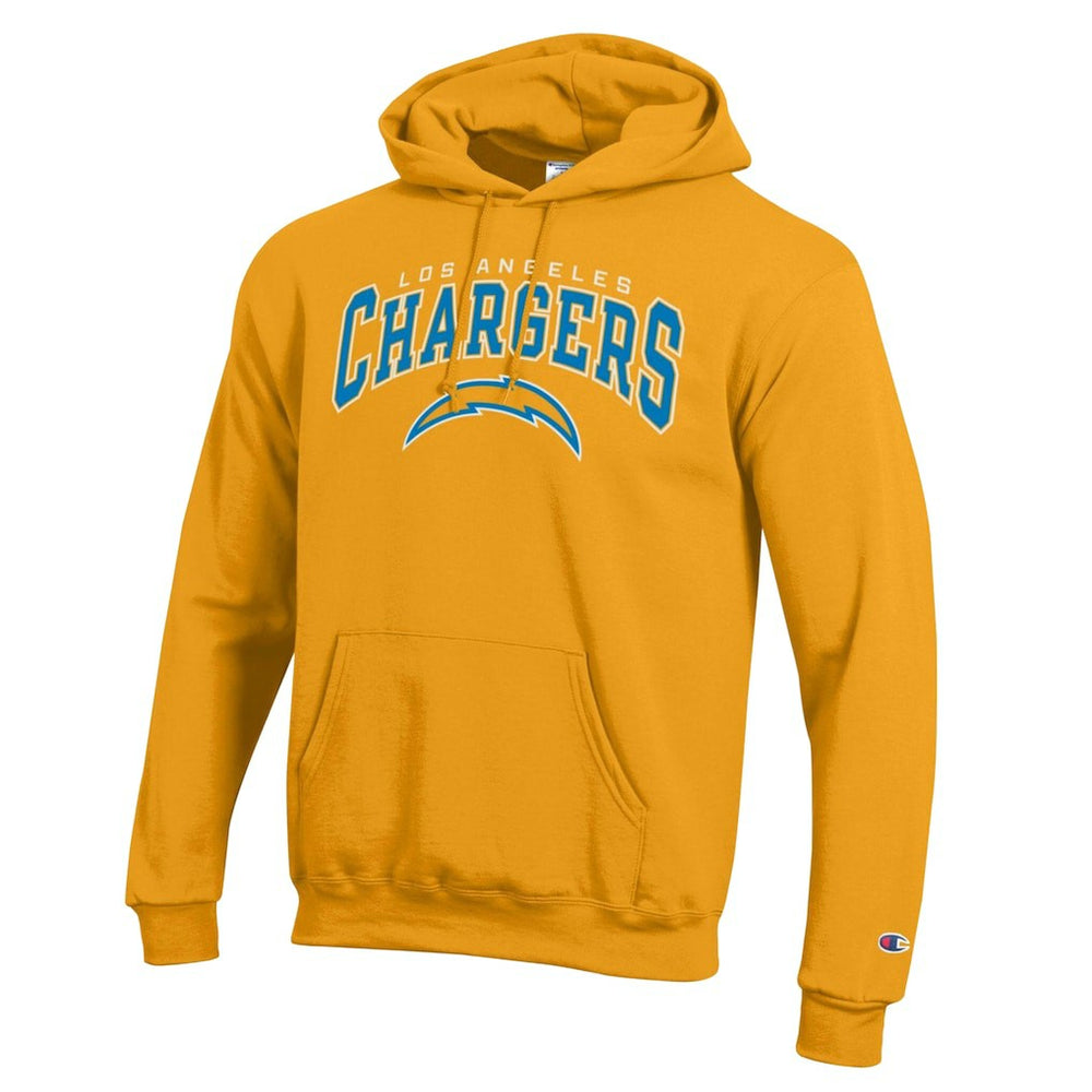 Los Angeles Chargers Champion Powerblend Arch over Logo Hoodie