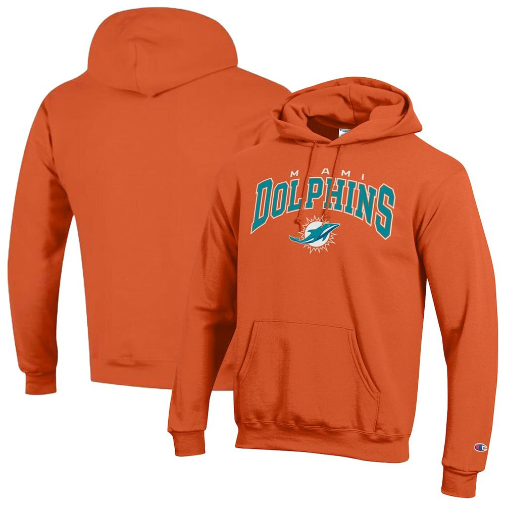 Miami Dolphins Champion Powerblend Arch over Logo Hoodie