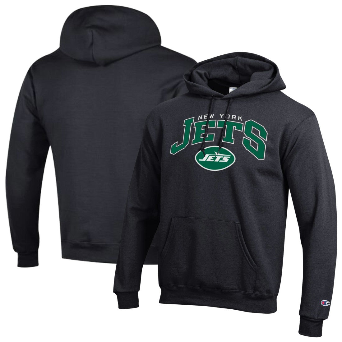 New York Jets Champion Powerblend Arch over Logo Hoodie