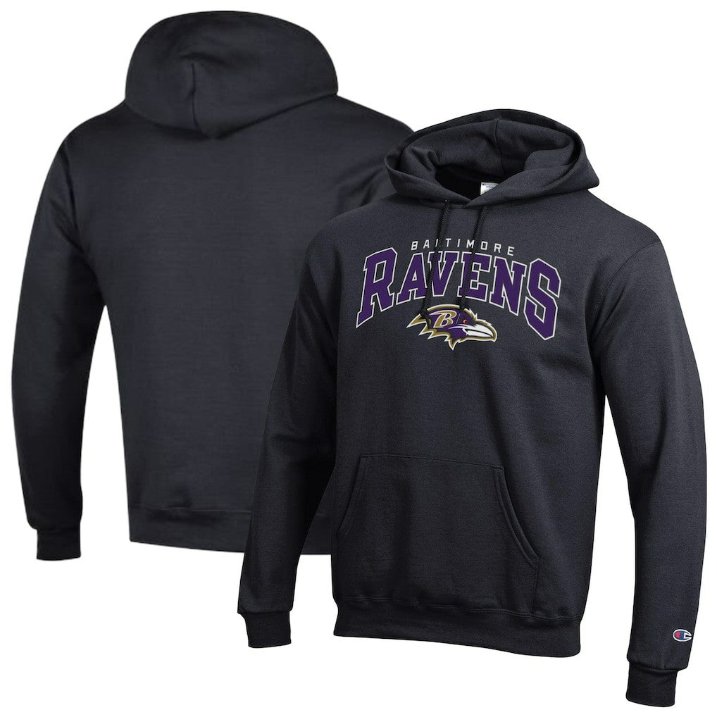 Baltimore Ravens Champion Powerblend Arch over Logo Hoodie