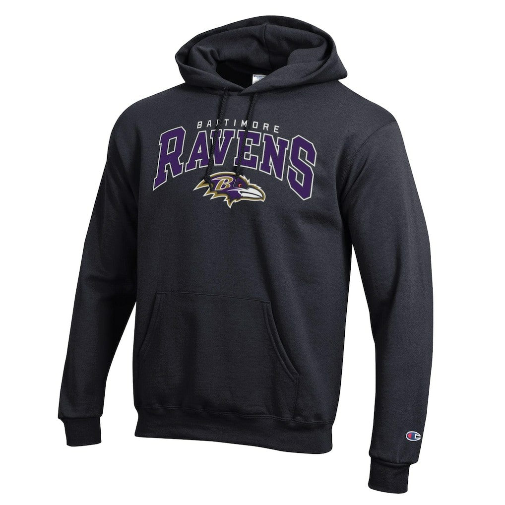 Baltimore Ravens Champion Powerblend Arch over Logo Hoodie