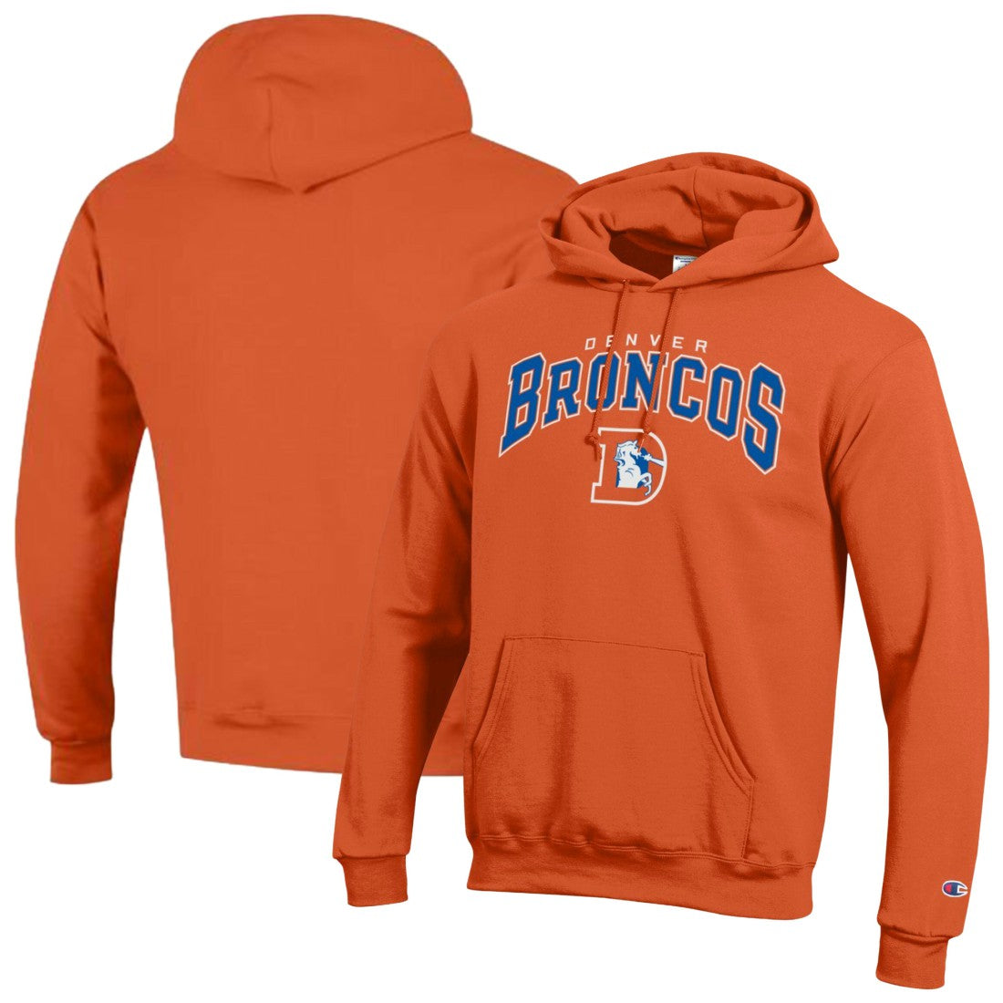 Denver Broncos Champion Powerblend Arch over Logo Hoodie