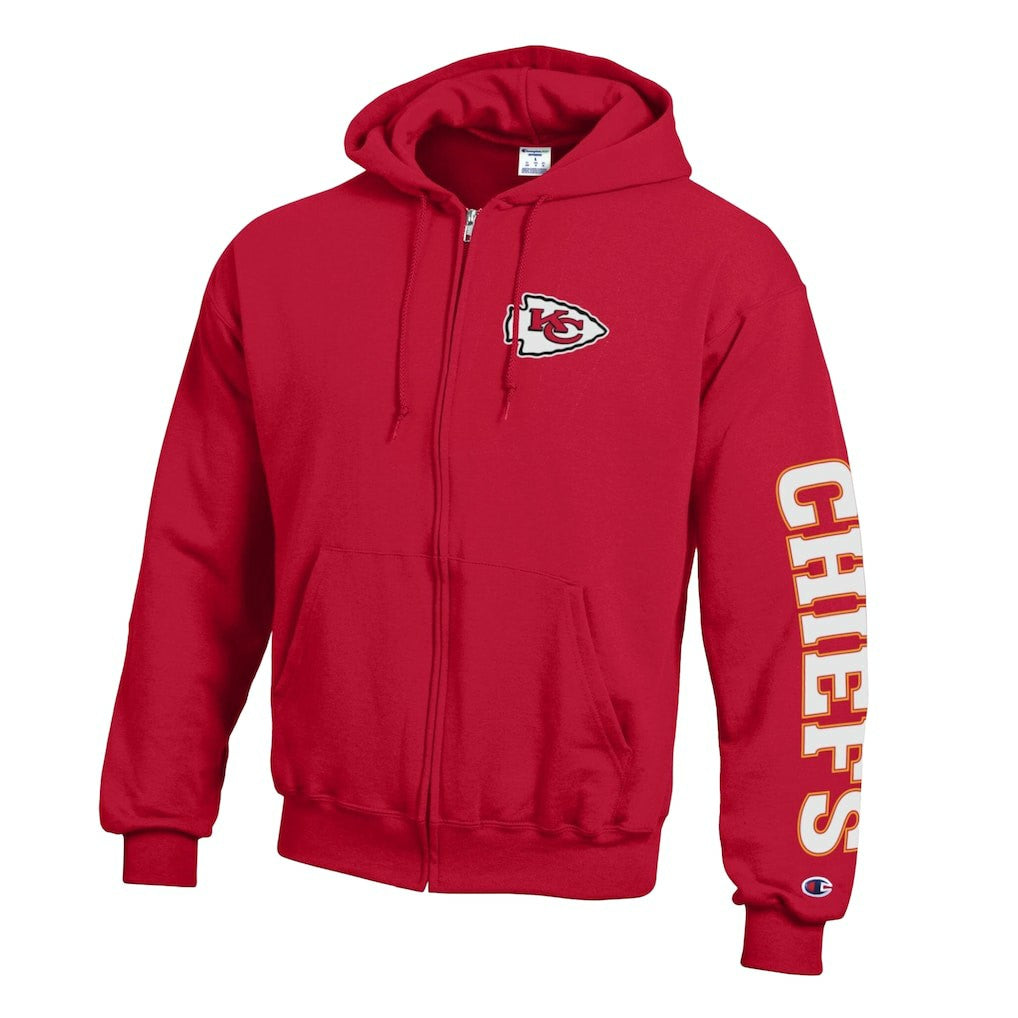 Kansas City Chiefs Champion Powerblend Fleece Full-Zip Hoodie