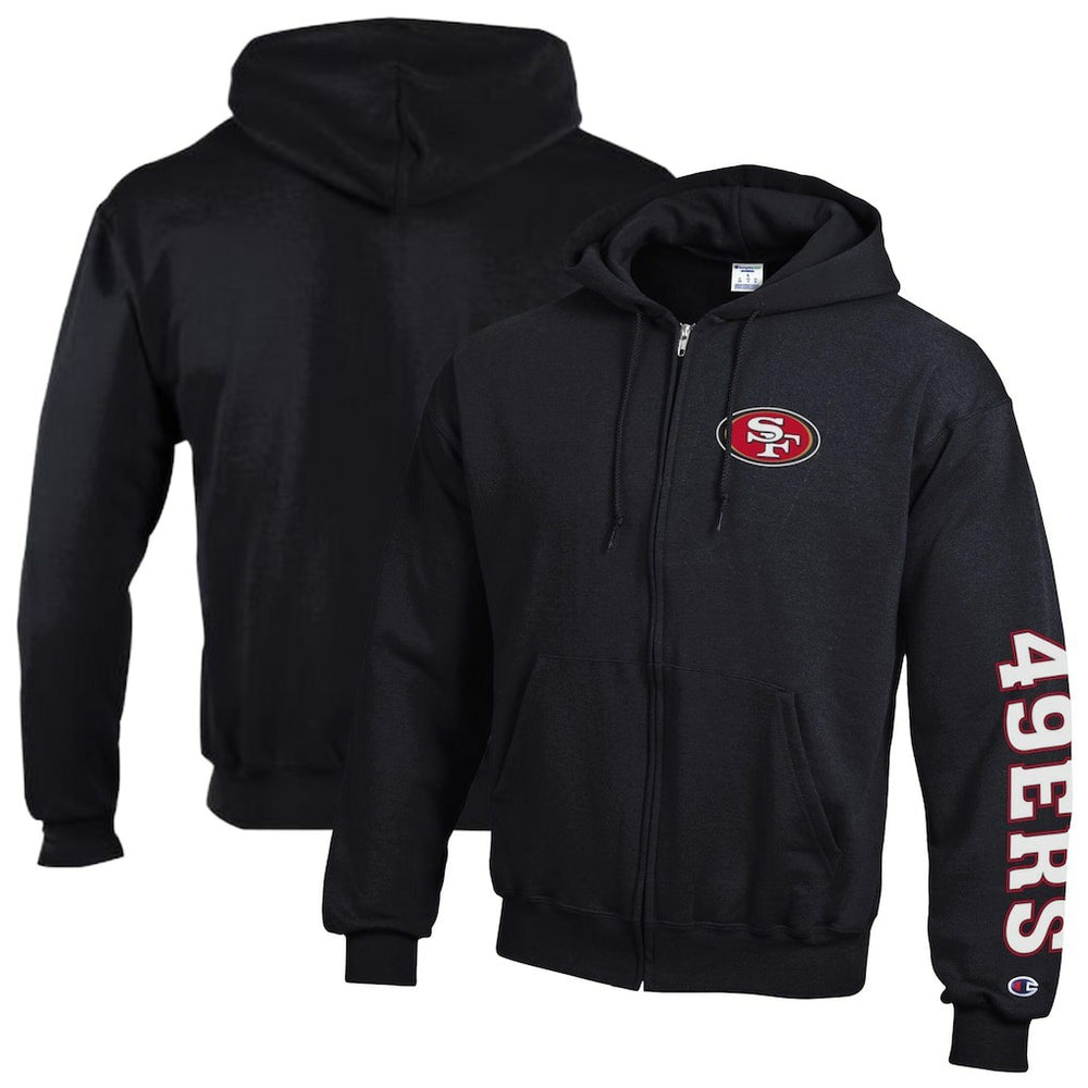 San Francisco 49ers Champion Powerblend Fleece Full-Zip Hoodie