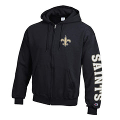 New Orleans Saints Champion Powerblend Fleece Full-Zip Hoodie
