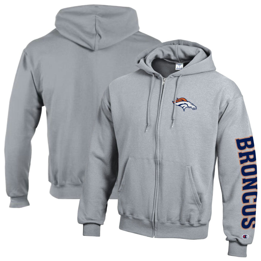 Denver Broncos Champion Powerblend Fleece Full-Zip Hoodie