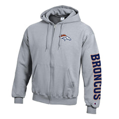 Denver Broncos Champion Powerblend Fleece Full-Zip Hoodie