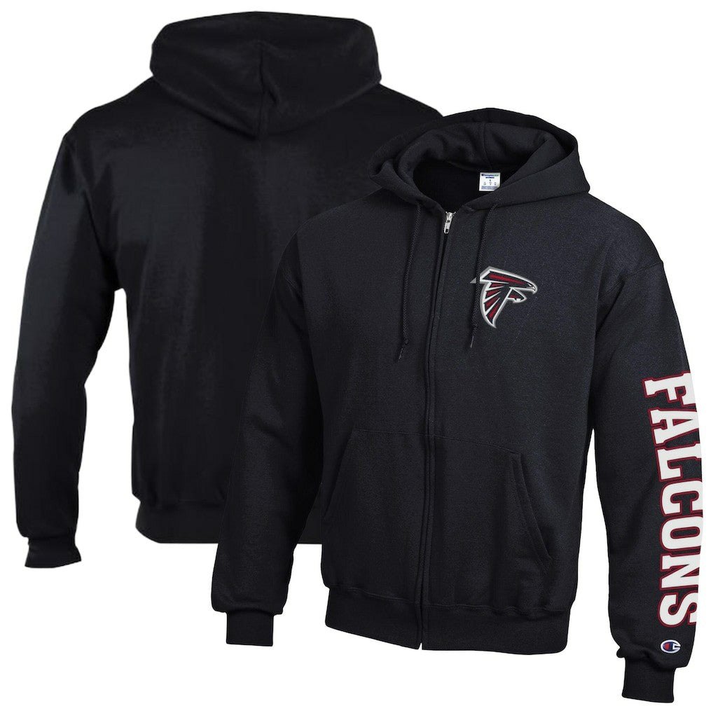 Atlanta Falcons Champion Powerblend Fleece Full-Zip Hoodie