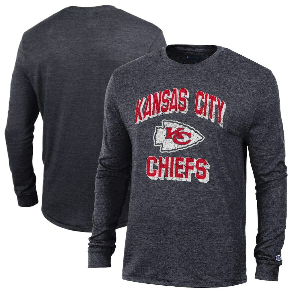 Kansas City Chiefs Champion Ultimate Tri-Blend Long Sleeve T-Shirt