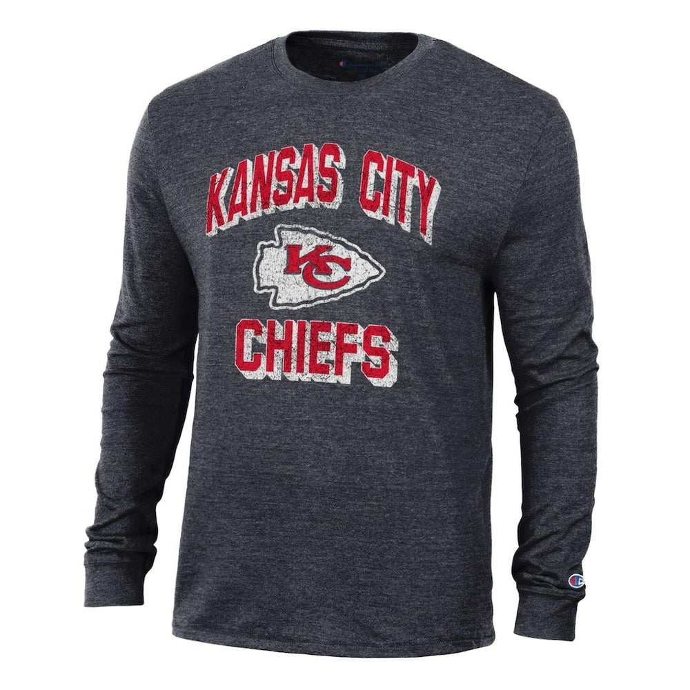 Kansas City Chiefs Champion Ultimate Tri-Blend Long Sleeve T-Shirt