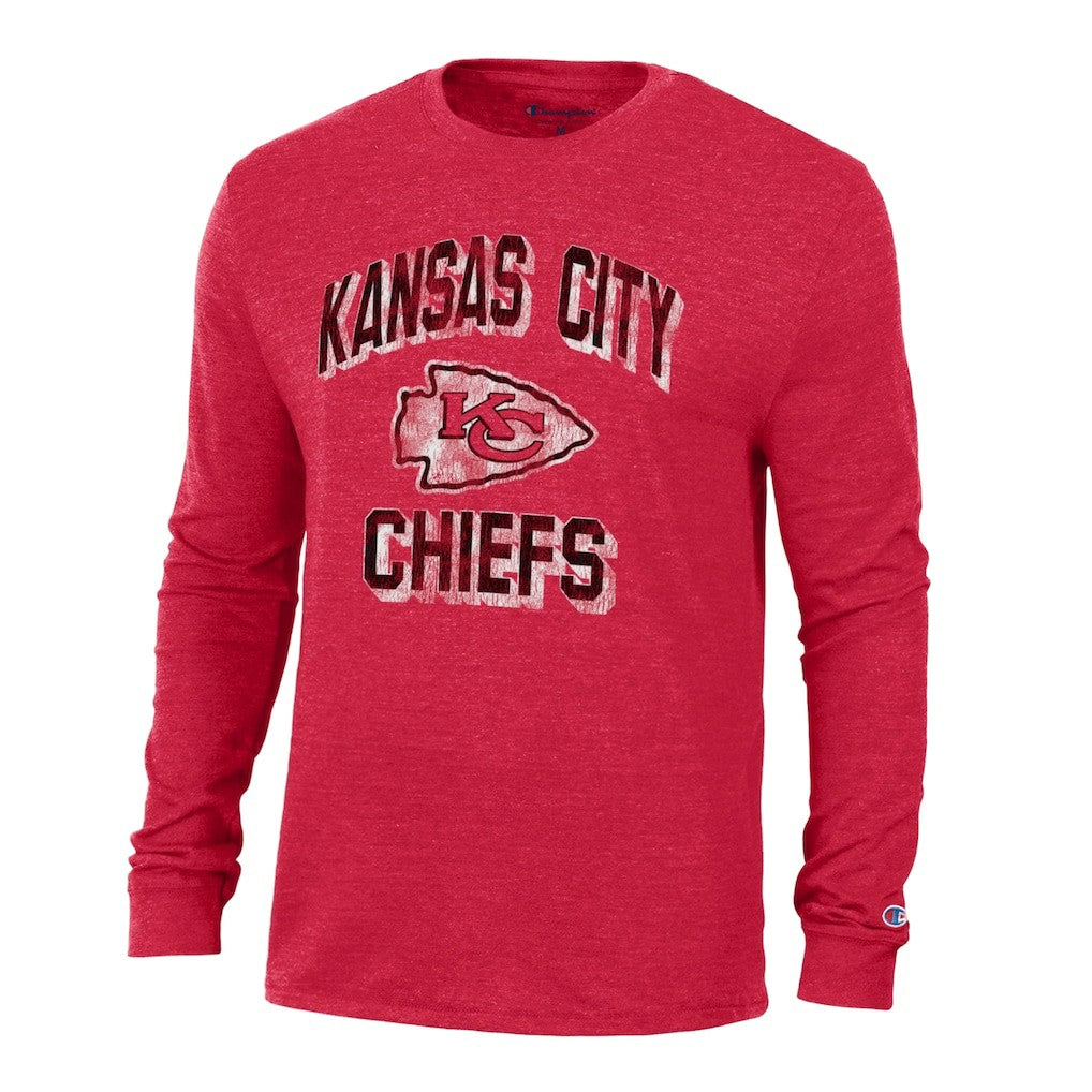 Kansas City Chiefs Champion Ultimate Tri-Blend Long Sleeve T-Shirt