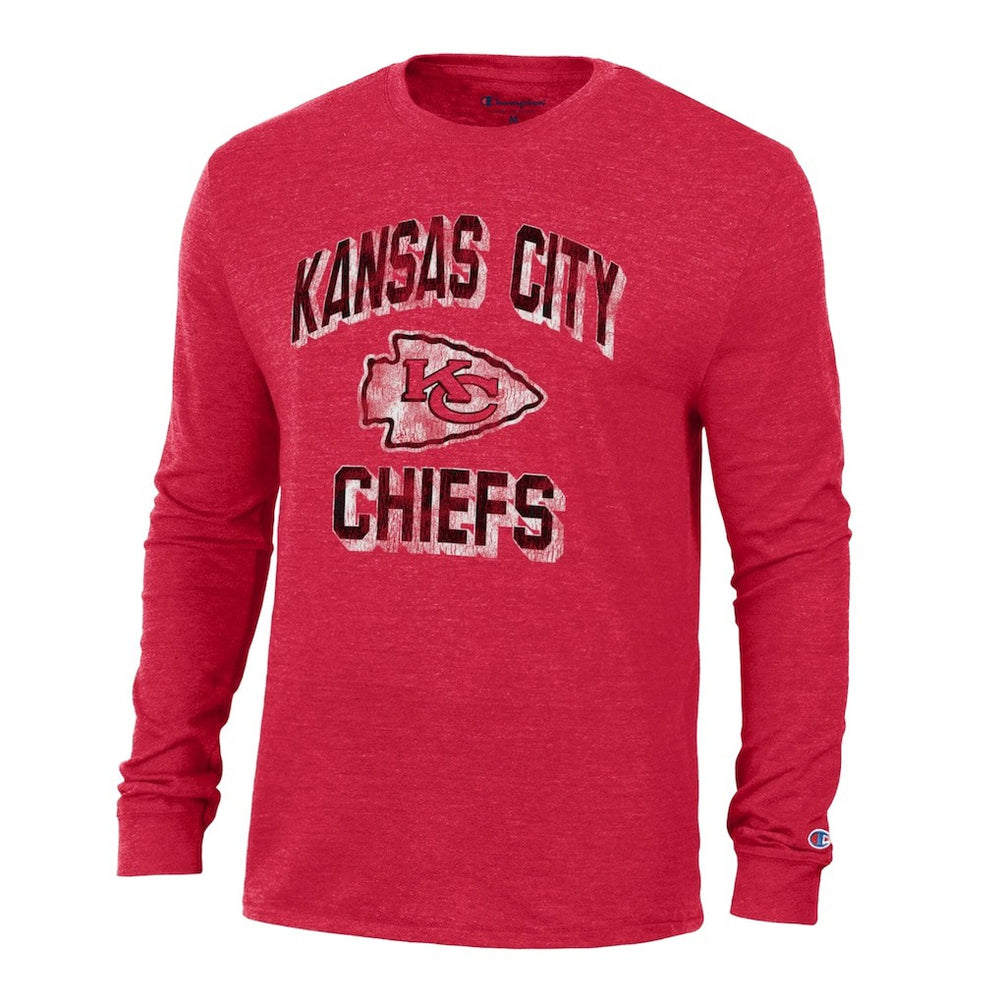 Kansas City Chiefs Champion Ultimate Tri-Blend Long Sleeve T-Shirt