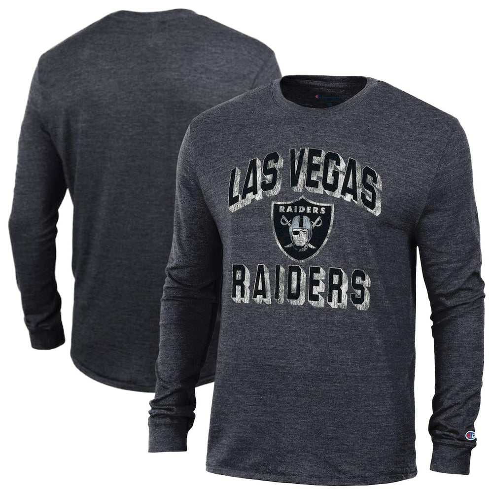 Las Vegas Raiders Champion Ultimate Tri-Blend Long Sleeve T-Shirt