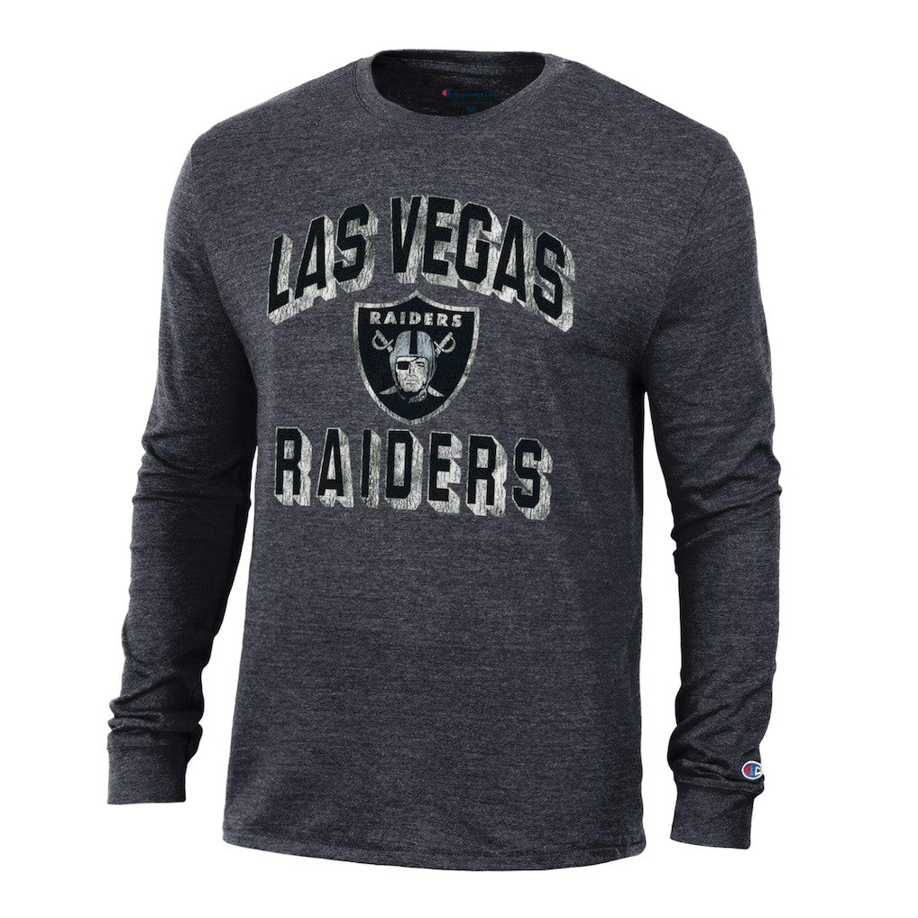 Las Vegas Raiders Champion Ultimate Tri-Blend Long Sleeve T-Shirt