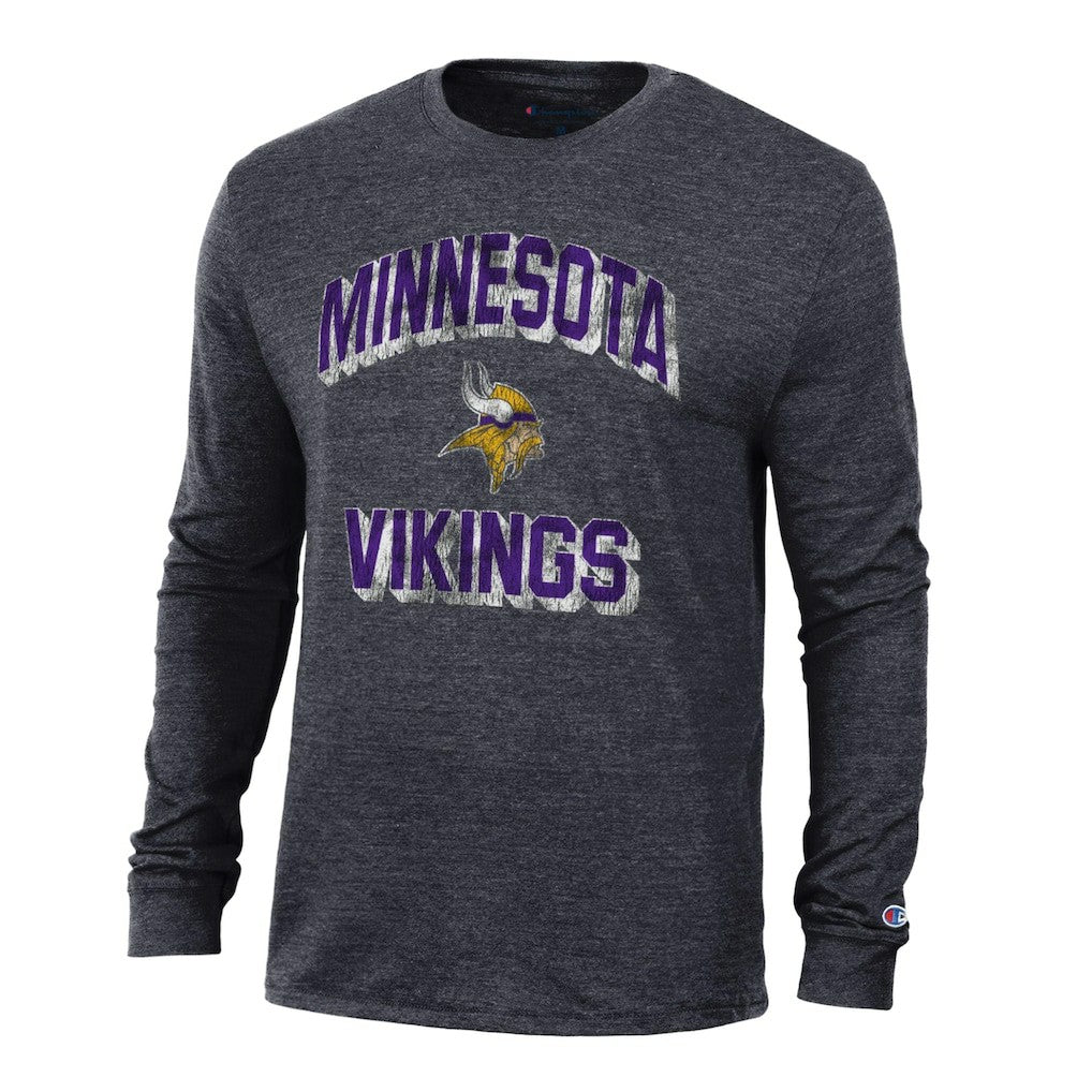Minnesota Vikings Champion Ultimate Tri-Blend Long Sleeve T-Shirt