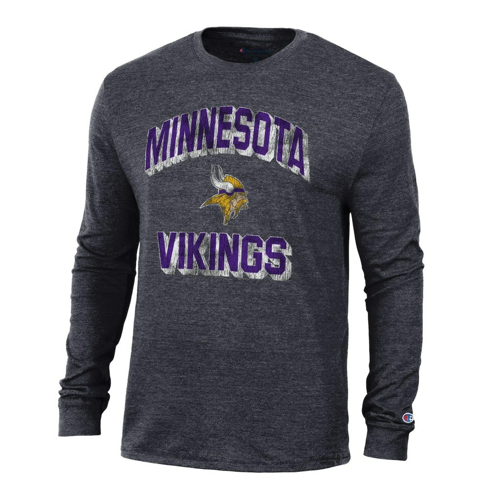 Minnesota Vikings Champion Ultimate Tri-Blend Long Sleeve T-Shirt