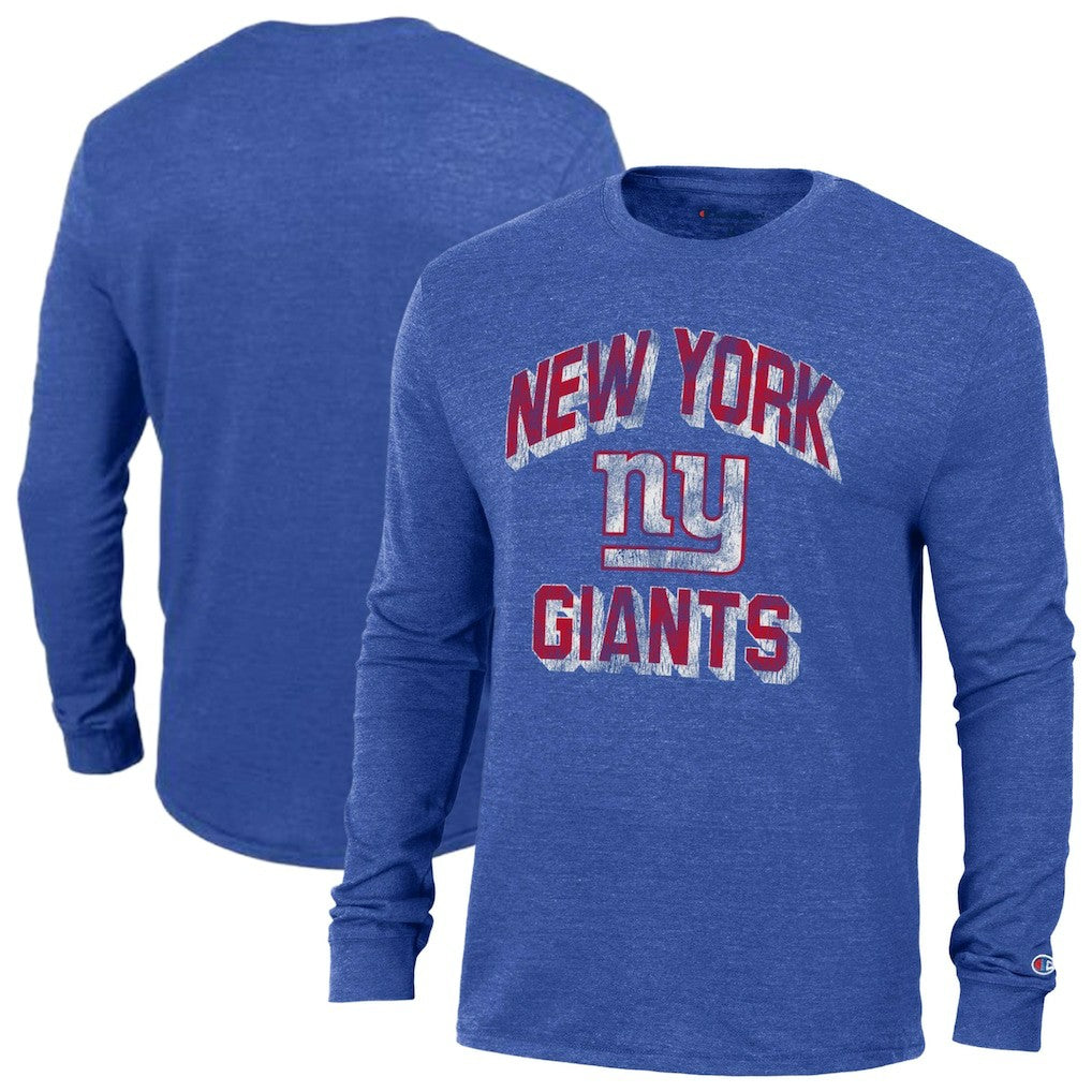 New York Giants Champion Ultimate Tri-Blend Long Sleeve T-Shirt