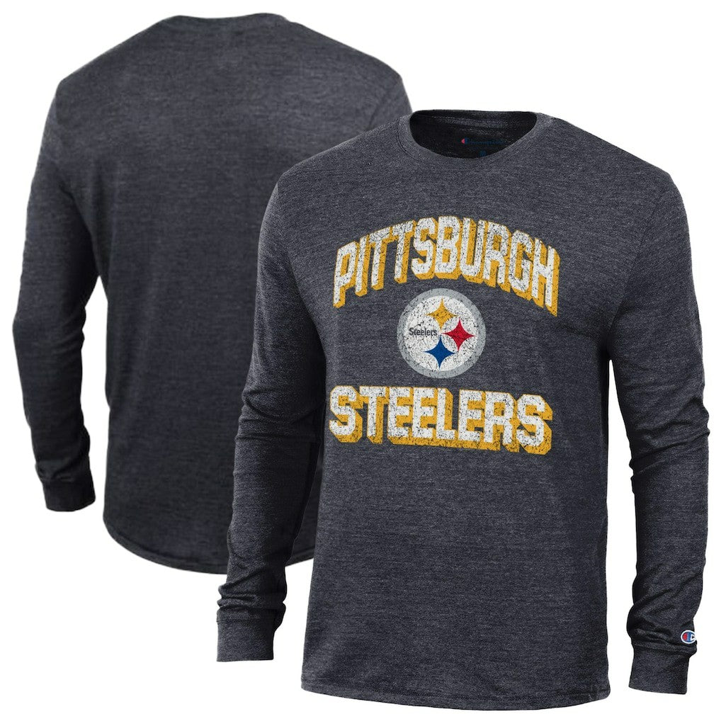 Pittsburgh Steelers Champion Ultimate Tri-Blend Long Sleeve T-Shirt