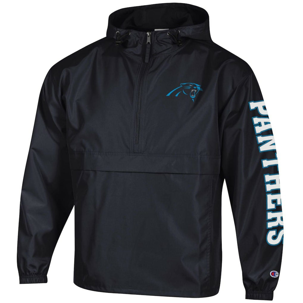 Carolina Panthers Champion Packable Windbreaker Half-Zip Jacket