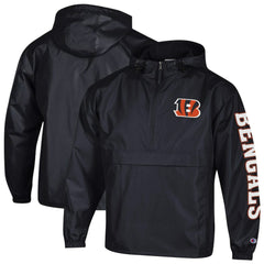 Cincinnati Bengals Champion Packable Windbreaker Half-Zip Jacket