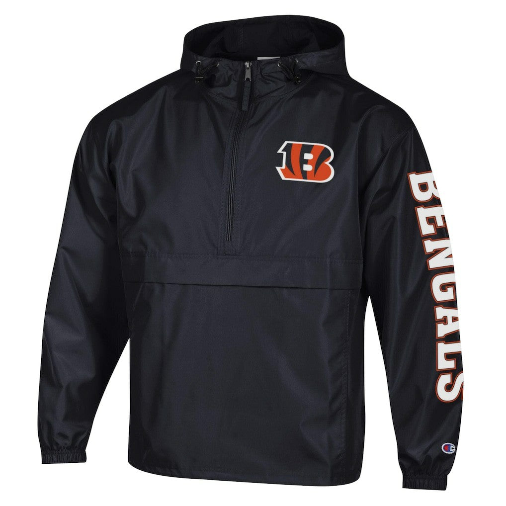 Cincinnati Bengals Champion Packable Windbreaker Half-Zip Jacket