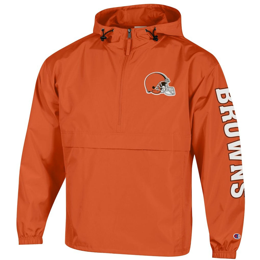 Cleveland Browns Champion Packable Windbreaker Half-Zip Jacket
