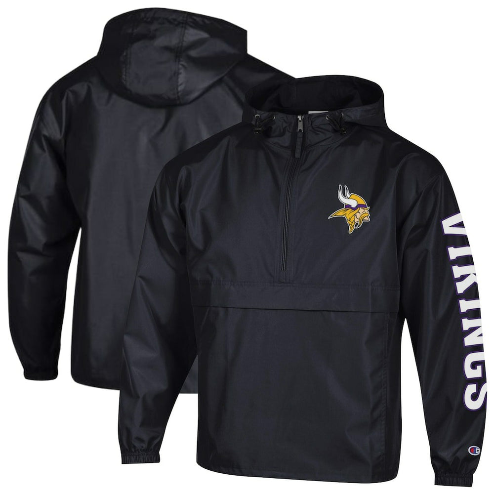 Minnesota Vikings Champion Packable Windbreaker Half-Zip Jacket