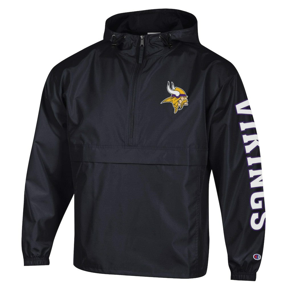 Minnesota Vikings Champion Packable Windbreaker Half-Zip Jacket
