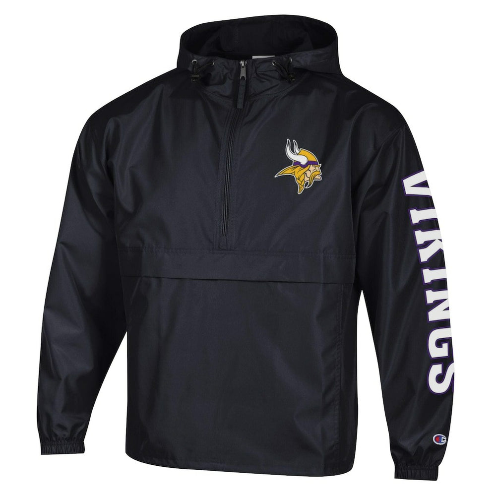 Minnesota Vikings Champion Packable Windbreaker Half-Zip Jacket