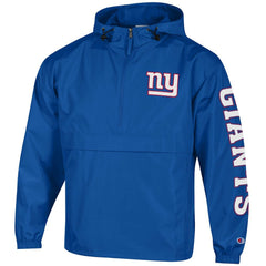 New York Giants Champion Packable Windbreaker Half-Zip Jacket