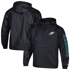 Philadelphia Eagles Champion Packable Windbreaker Half-Zip Jacket