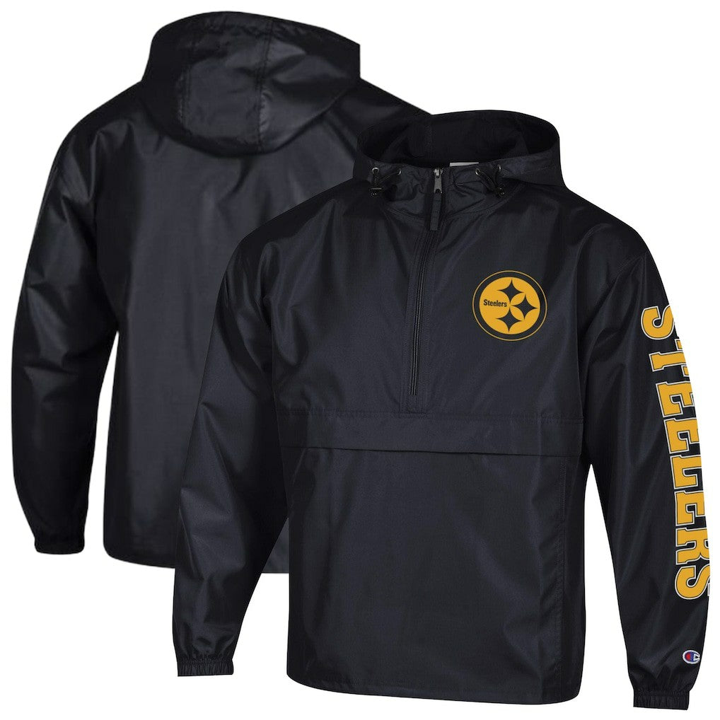 Pittsburgh Steelers Champion Packable Windbreaker Half-Zip Jacket