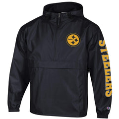 Pittsburgh Steelers Champion Packable Windbreaker Half-Zip Jacket
