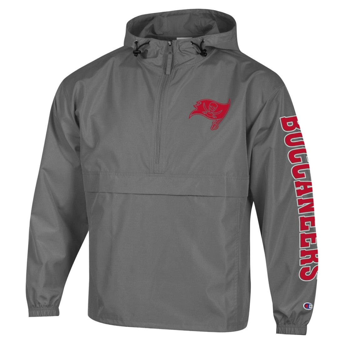 Tampa Bay Buccaneers Champion Packable Windbreaker Half-Zip Jacket