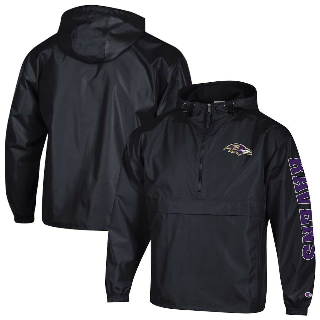 Baltimore Ravens Champion Packable Windbreaker Half-Zip Jacket