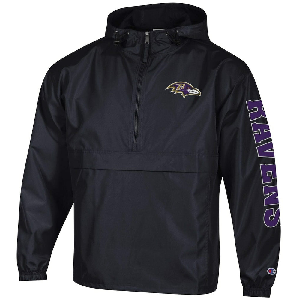 Baltimore Ravens Champion Packable Windbreaker Half-Zip Jacket