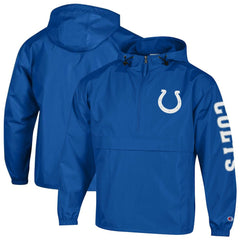Indianapolis Colts Champion Packable Windbreaker Half-Zip Jacket