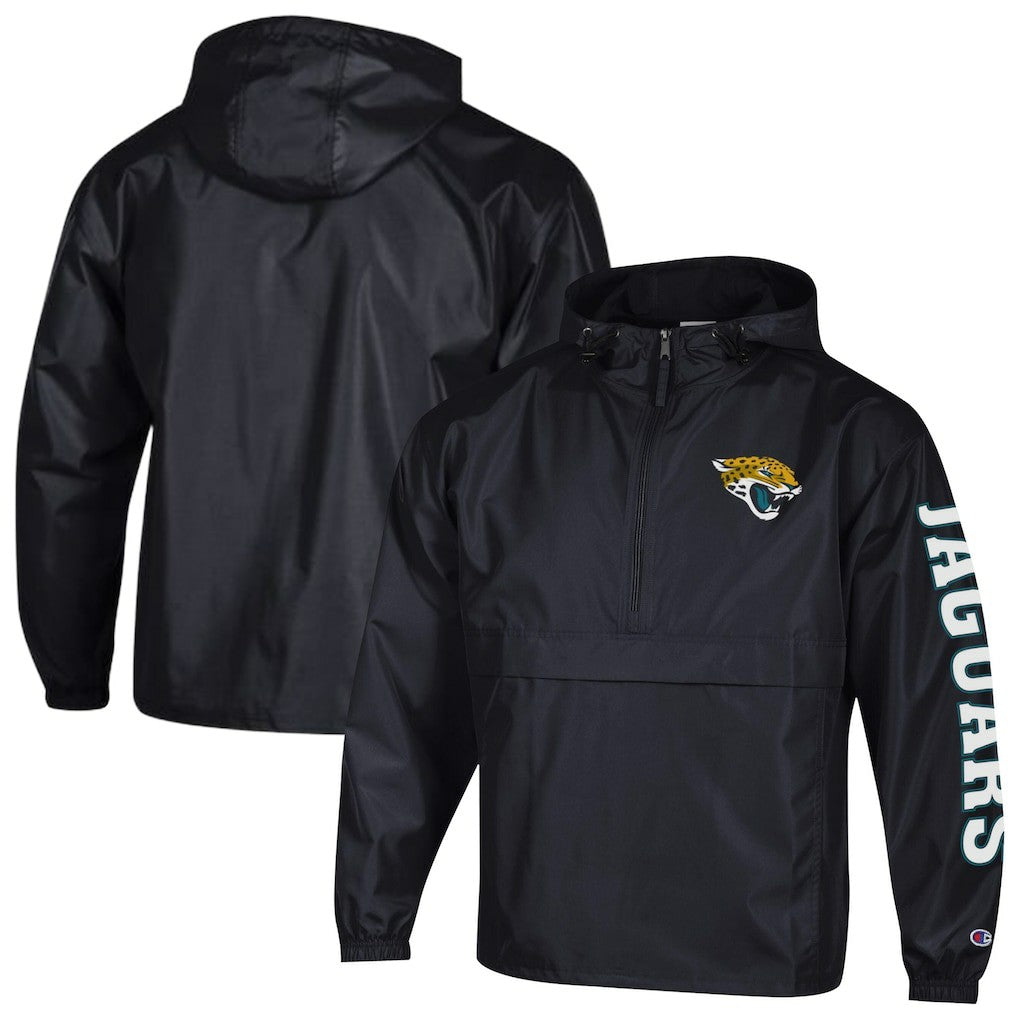 Jacksonville Jaguars Champion Packable Windbreaker Half-Zip Jacket